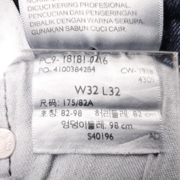 Levi's 541 Jeans Mens 32x32 Blue Dark Wash Faded Tapered Leg Stretch Denim Y2K - Picture 13 of 13